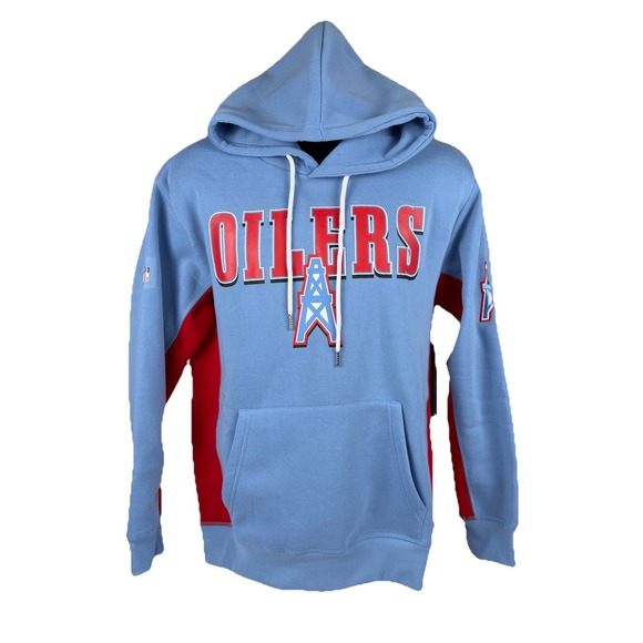 NFL Other - Retro Houston Oilers Hoodie Sweatshirt Men's Medium Blue Red Nwt $85 NFL Apparel